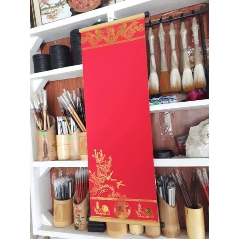 Com bo 10 tờ giấy đỏ viết thư pháp